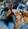 Melted Rust 150cm x 150cm Rust, Black, Blue Textured Abstract Painting (SOLD)-Abstract-Franko-[Franko]-[Australia_Art]-[Art_Lovers_Australia]-Franklin Art Studio