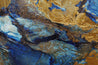 Metallic Sapphire 160cm x 100cm Gold Blue Textured Abstract Painting (SOLD)-Abstract-[Franko]-[Artist]-[Australia]-[Painting]-Franklin Art Studio