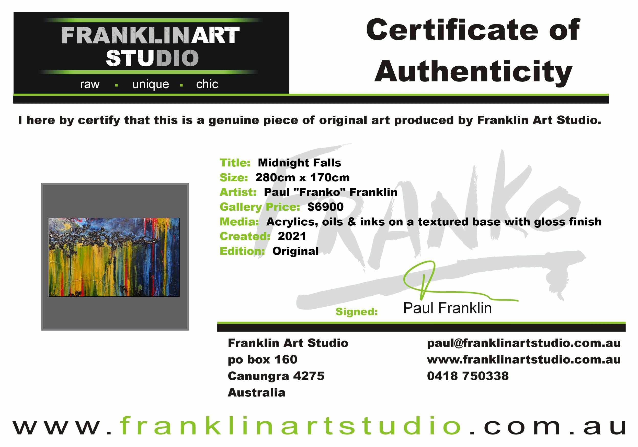 Midnight Falls 280cm x 170cm Blue Yellow Textured Abstract Painting (SOLD)-Abstract-Franklin Art Studio-[franko_artist]-[Art]-[interior_design]-Franklin Art Studio