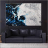 Midnight Genie 160cm x 100cm Blue Grey Textured Abstract Painting (SOLD)-Abstract-Franko-[Franko]-[huge_art]-[Australia]-Franklin Art Studio
