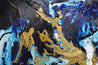 Midnight Gold Rush 190cm x 100cm Blue Gold Textured Abstract Painting (SOLD)-Abstract-[Franko]-[Artist]-[Australia]-[Painting]-Franklin Art Studio