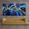 Midnight Gold Rush 190cm x 100cm Blue Gold Textured Abstract Painting (SOLD)-Abstract-Franko-[huge]-[Australian]-[best Selling]-Franklin Art Studio