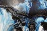 Midnight Granite 140cm x 100cm Black Blue White Textured Abstract Painting (SOLD)-Abstract-[Franko Artist]-[Cheryl]-[Wendy]-[Gabriela]-Franklin Art Studio