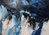 Midnight Granite 140cm x 100cm Black Blue White Textured Abstract Painting (SOLD)-Abstract-[Franko ]-[Gallery]-[popular]-[Australia]-Franklin Art Studio