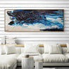 Midnight Malt 160cm x 60cm Malt Blue Textured Abstract Painting (SOLD)-Abstract-Franko-[franko_art]-[beautiful_Art]-[The_Block]-Franklin Art Studio