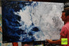 Midnight Rocket 160cm x 100cm Grey Blue Textured Abstract Painting (SOLD)-Abstract-Franko-[franko_artist]-[Art]-[interior_design]-Franklin Art Studio