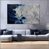 Midnight Rocket 160cm x 100cm Grey Blue Textured Abstract Painting (SOLD)-Abstract-Franko-[huge]-[Australian]-[best Selling]-Franklin Art Studio