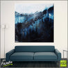 Midnight Seclusion 120cm x 120cm Blue Abstract Painting (SOLD)-abstract-Franko-[Franko]-[huge_art]-[Australia]-Franklin Art Studio