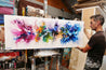 Mini Bouquet 160cm x 60cm Colourful Textured Abstract Painting (SOLD)-Abstract-Franko-[franko_artist]-[Art]-[interior_design]-Franklin Art Studio