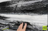 Minimal Horizon 200cm x 80cm Huge White Black Abstract Painting (SOLD)-Abstract-[Franko]-[Artist]-[Australia]-[Painting]-Franklin Art Studio