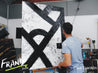Minimal Rush 140cm x 100cm Black and white Abstract Painting (SOLD)-abstract-Franko-[franko_artist]-[Art]-[interior_design]-Franklin Art Studio