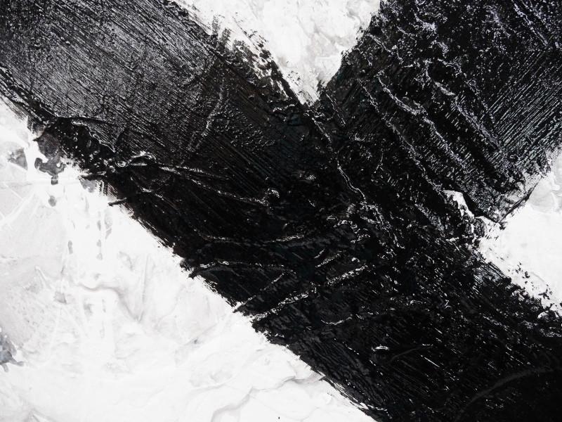 Minimal Rush 140cm x 100cm Black and white Abstract Painting (SOLD)