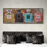 Fragrances 160cm x 60cm Chanel Perfume Bottles Urban Pop Book Club Painting (SOLD)-book club-[Franko Artist]-[Cheryl]-[Wendy]-[Gabriela]-Franklin Art Studio