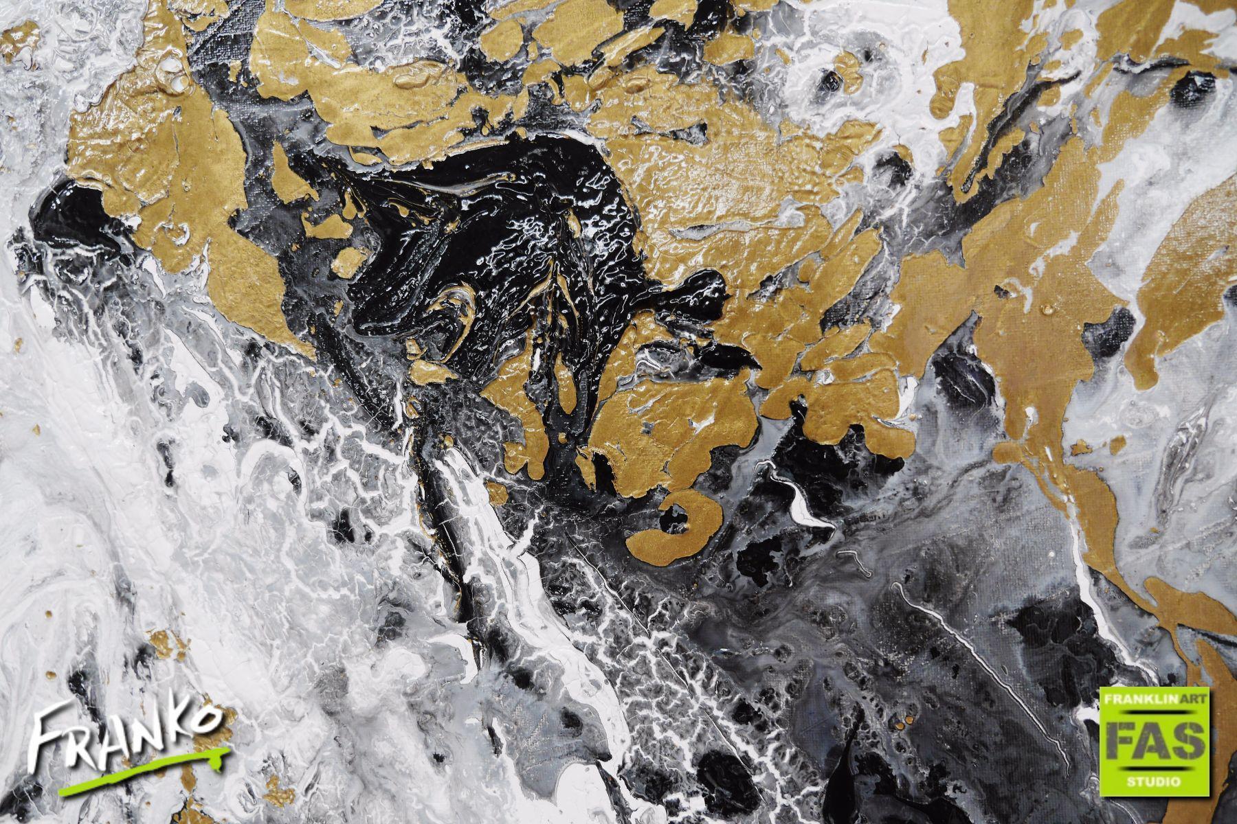 Minimalist Metallica 160cm x 100cm White Gold Abstract Painting (SOLD)