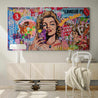 Miss Marvelous 190cm x 100cm Marilyn Monroe Textured Urban Pop Art Painting (SOLD)-Urban Pop Art-[Franko]-[Artist]-[Australia]-[Painting]-Franklin Art Studio