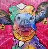 Missy Moo 120cm x 120cm Cow Painting Abstract Realism (SOLD)-Animals-Franko-[Franko]-[Australia_Art]-[Art_Lovers_Australia]-Franklin Art Studio