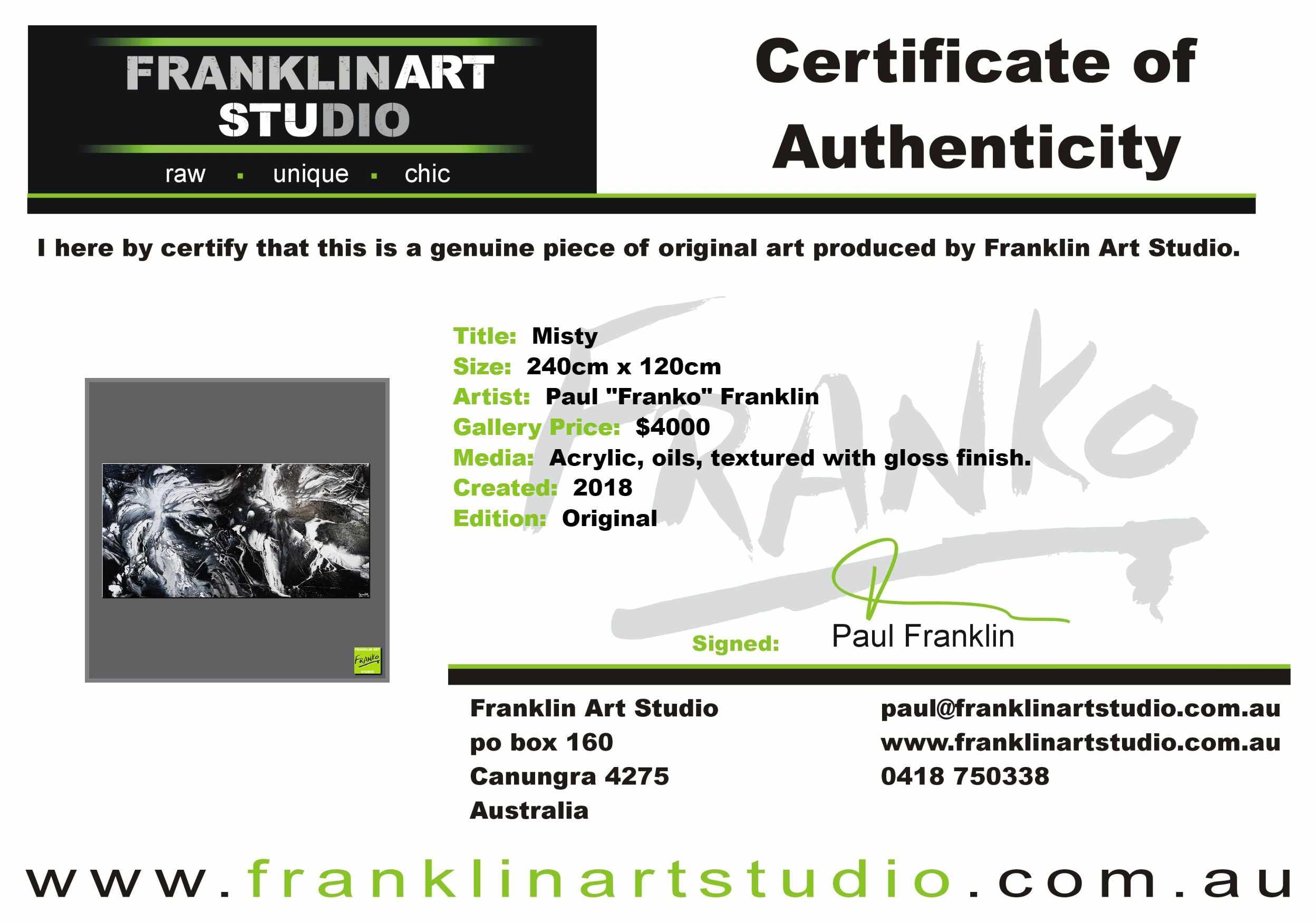 Misty 240cm x 120cm White Black Textured Abstract Painting (SOLD)-Abstract-[Franko Artist]-[Gold Coast]-[Brisbane]-[Huge]-Franklin Art Studio
