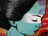 Modern Geisha 73cm x 103cm Geisha Recycled Palette with Laser Embossing (SO COOL!!) Pop Art Painting-Franko Artist-Franklin Art Studio