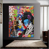 Modern Pop Geisha 120cm x 150cm Geisha Textured Urban Pop Art Painting (SOLD)-Urban Pop Art-Franko-[Franko]-[huge_art]-[Australia]-Franklin Art Studio