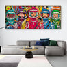 The Mission 240cm x 100cm Space Cadets Textured Urban Pop Art Painting (SOLD)-Urban Pop Art-[Franko Artist]-[Cheryl]-[Wendy]-[Gabriela]-Franklin Art Studio