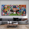 Mr Monopoly Temptation 270cm x 120cm Monopoly Man Textured Urban Pop Art Painting (SOLD)-Urban Pop Art-Franko-[Franko]-[huge_art]-[Australia]-Franklin Art Studio