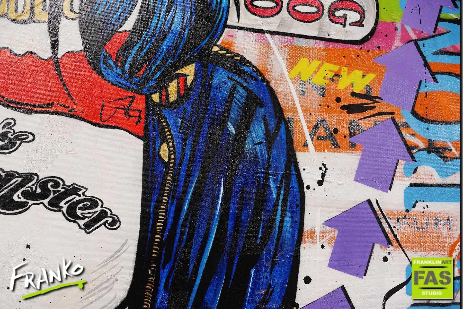 My Puddin 120cm x 100cm Harley Quinn Pop Art Painting (SOLD)