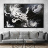 Mystique 200cm x 120cm Black White Textured Abstract Painting (SOLD)-Abstract-Franko-[huge]-[Australian]-[best Selling]-Franklin Art Studio