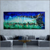 Nature 240cm x 100cm Blue Green Textured Abstract Painting (SOLD)-Abstract-Franko-[Franko]-[huge_art]-[Australia]-Franklin Art Studio