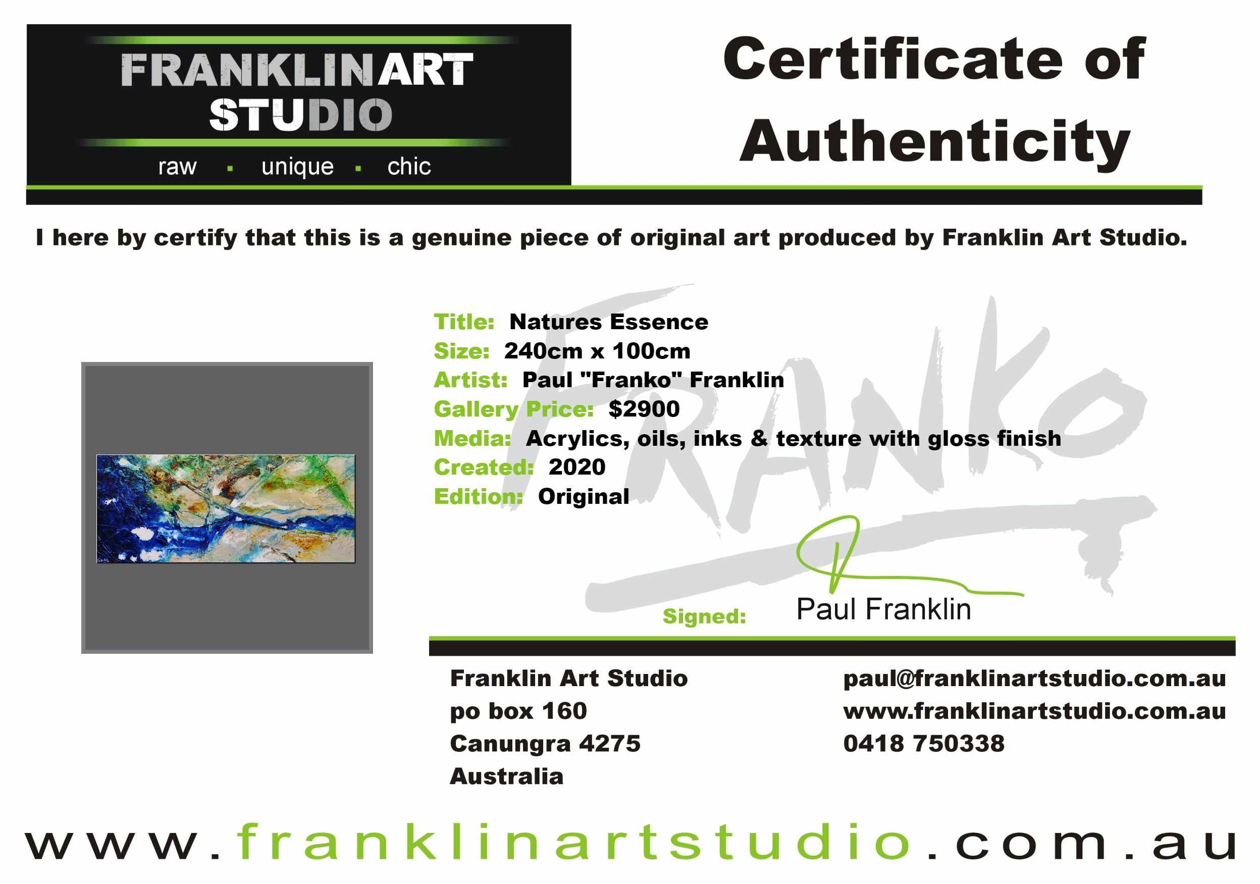 Natures Essence 240cm x 100cm Blue Cream Green Textured Abstract Painting (SOLD)-Abstract-Franko-[franko_art]-[beautiful_Art]-[The_Block]-Franklin Art Studio
