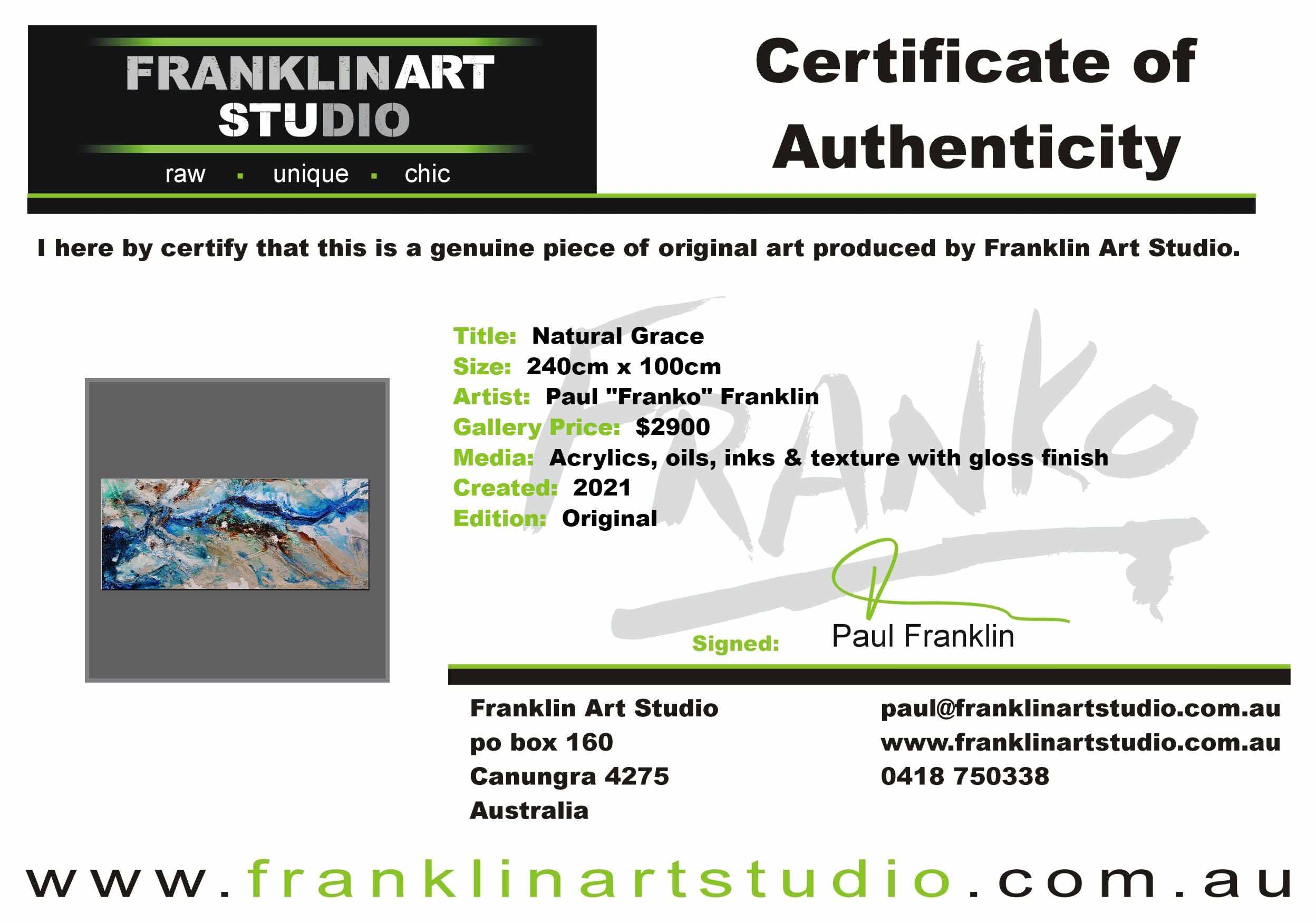 Natures Grace 240cm x 100cm Blue Cream Oxide Textured Abstract Painting (SOLD)-Abstract-[Franko Artist]-[Cheryl]-[Wendy]-[Gabriela]-Franklin Art Studio