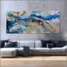 Natures Grace 240cm x 100cm Blue Cream Oxide Textured Abstract Painting (SOLD)-Abstract-Franko-[Franko]-[huge_art]-[Australia]-Franklin Art Studio