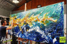 Natures Reserve 240cm x 100cm Blue Sienna Abstract Painting (SOLD)-Abstract-[Franko Artist]-[Gold Coast]-[Brisbane]-[Huge]-Franklin Art Studio