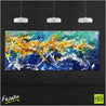 Natures Reserve 240cm x 100cm Blue Sienna Abstract Painting (SOLD)-Abstract-Franko-[huge]-[Australian]-[best Selling]-Franklin Art Studio