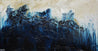 Navy After Glow 190cm x 100cm Blue Cream Textured Abstract Painting (SOLD)-Abstract-Franko-[Franko]-[Australia_Art]-[Art_Lovers_Australia]-Franklin Art Studio
