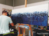 Navy Depths 160cm x 60cm Blue Abstract Painting (SOLD)-abstract-Franko-[franko_artist]-[Art]-[interior_design]-Franklin Art Studio