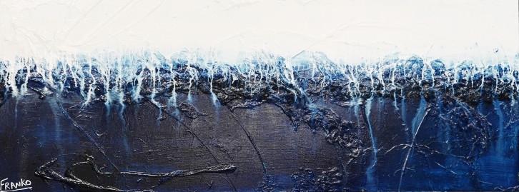 Navy Depths 160cm x 60cm Blue Abstract Painting (SOLD)-abstract-Franko-[Franko]-[Australia_Art]-[Art_Lovers_Australia]-Franklin Art Studio