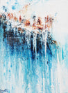 Navy & Jade 75cm x 100cm Blue White Brown Abstract Painting (SOLD)-Abstract-Franko-[Franko]-[Australia_Art]-[Art_Lovers_Australia]-Franklin Art Studio