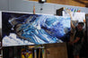Navy Simpatico 240cm x 100cm Blue Textured Abstract Painting (SOLD)-Abstract-[Franko Artist]-[Gold Coast]-[Brisbane]-[Huge]-Franklin Art Studio