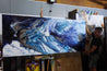 Navy Simpatico 240cm x 100cm Blue Textured Abstract Painting (SOLD)-Abstract-Franko-[franko_artist]-[Art]-[interior_design]-Franklin Art Studio
