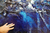 Navy Simpatico 240cm x 100cm Blue Textured Abstract Painting (SOLD)-Abstract-[Franko]-[Artist]-[Australia]-[Painting]-Franklin Art Studio