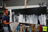 Neutral Candy 160cm x 60cm Black White Textured Abstract Painting (SOLD)-Abstract-[Franko Artist]-[Gold Coast]-[Brisbane]-[Huge]-Franklin Art Studio