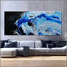Nomadic Blue 240cm x 100cm Black Blue Textured Abstract Painting (SOLD)-Abstract-Franko-[Franko]-[huge_art]-[Australia]-Franklin Art Studio