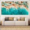 Ocean Surf Mist 240cm x 120cm Turquoise Rust White Textured Abstract Painting (SOLD)-Abstract-Franko-[Franko]-[huge_art]-[Australia]-Franklin Art Studio