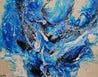 Oceanic Currents 140cm x 180cm Blue Cream Textured Abstract Painting (SOLD)-Abstract-Franko-[Franko]-[Australia_Art]-[Art_Lovers_Australia]-Franklin Art Studio