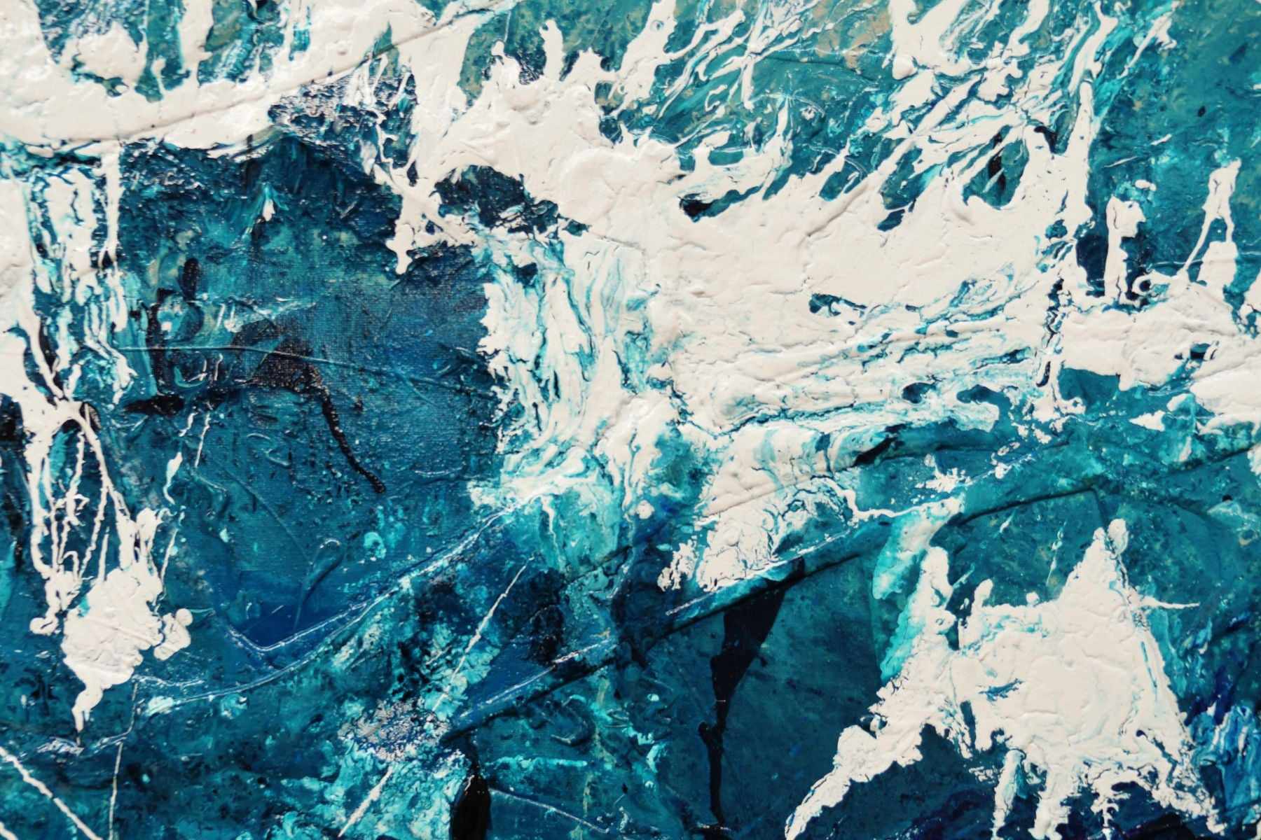Oceanic Grace 240cm x 100cm Cream Turquoise Textured Abstract Painting (SOLD)-Abstract-[Franko]-[Artist]-[Australia]-[Painting]-Franklin Art Studio