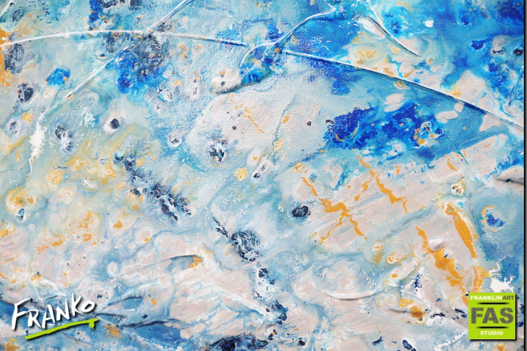 Oceanic Reef 160cm x 100cm Blue Creme Abstract Painting (SOLD)