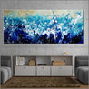 Oceanic Substance 240cm x 100cm Blue Cream White Textured Abstract Painting (SOLD)-Abstract-Franko-[huge]-[Australian]-[best Selling]-Franklin Art Studio