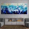 Oceanic Substance 240cm x 100cm Blue Cream White Textured Abstract Painting (SOLD)-Abstract-Franko-[Franko]-[huge_art]-[Australia]-Franklin Art Studio
