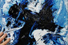 Opposing Midnights 200cm x 80cm Blue White Textured Abstract Painting (SOLD)-Abstract-[Franko]-[Artist]-[Australia]-[Painting]-Franklin Art Studio