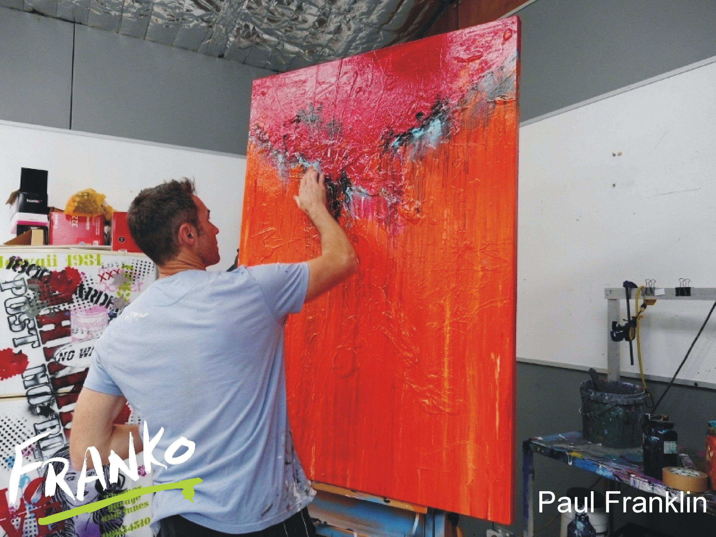 Orange Dessert 140cm x 100cm Orange red Abstract Painting (SOLD)-abstract-Franko-[franko_artist]-[Art]-[interior_design]-Franklin Art Studio